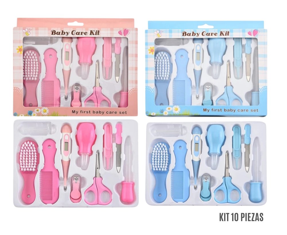 Set de Limpieza Para Bebé Rosado y Azul