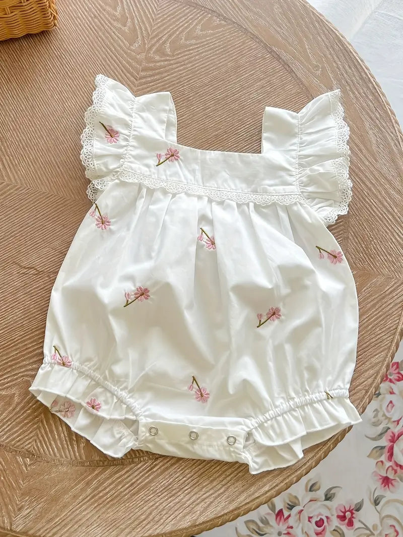 Romper Blanco de Flores