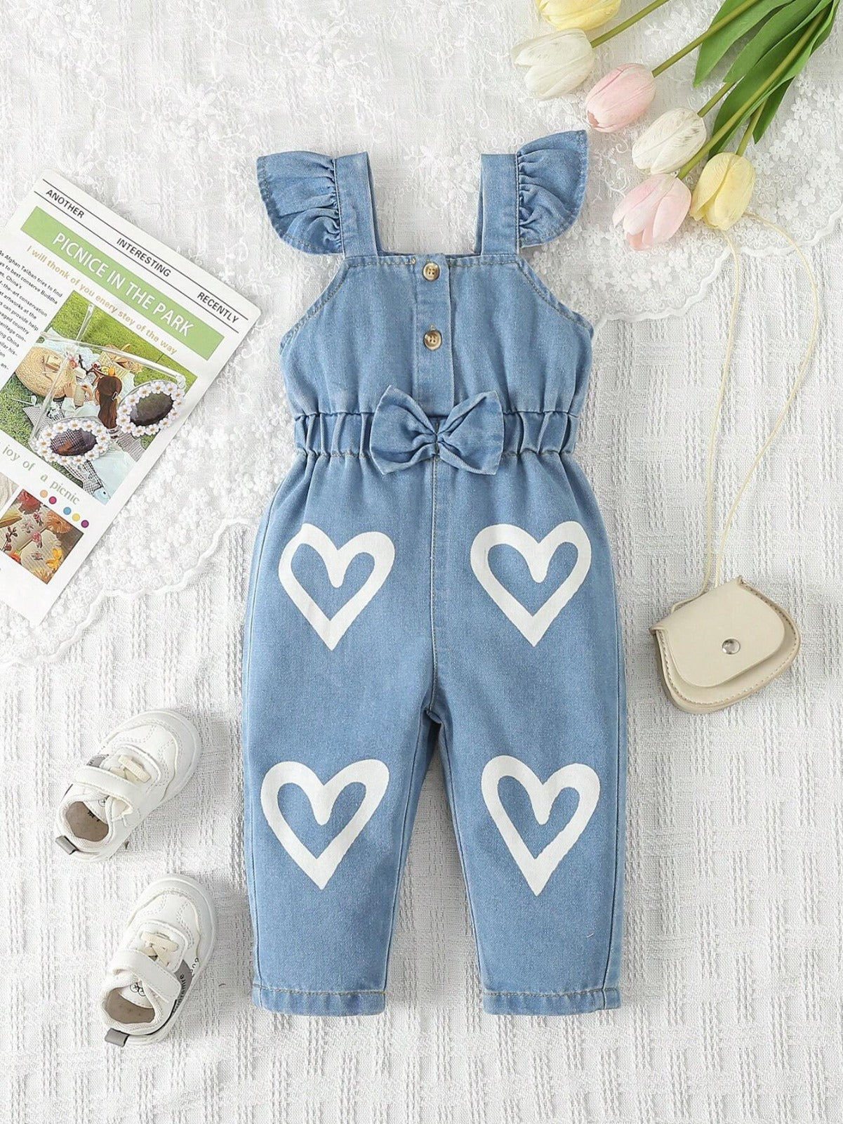 Overol en Jeans de Corazones