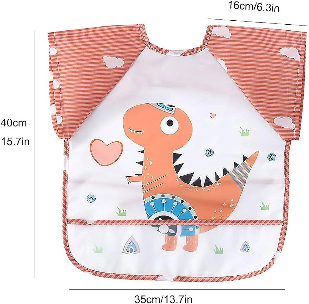 Babero Impermeable Manga Corta Bebé