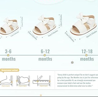 Sandalias Blancas Para Bebé Niña