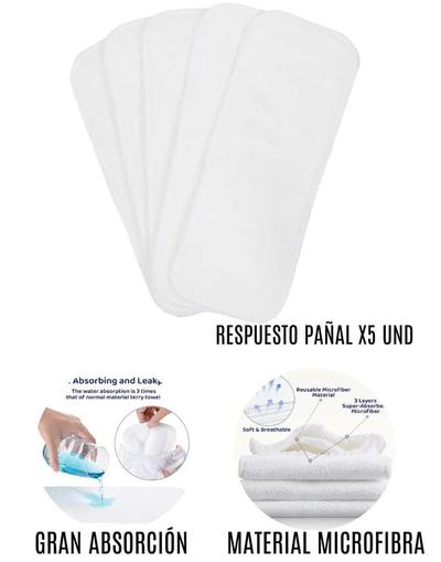 Repuesto de Pañal x 5 en Blanco
