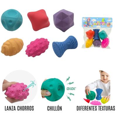 Juego de Chillones con texturas con Variedad de Colores