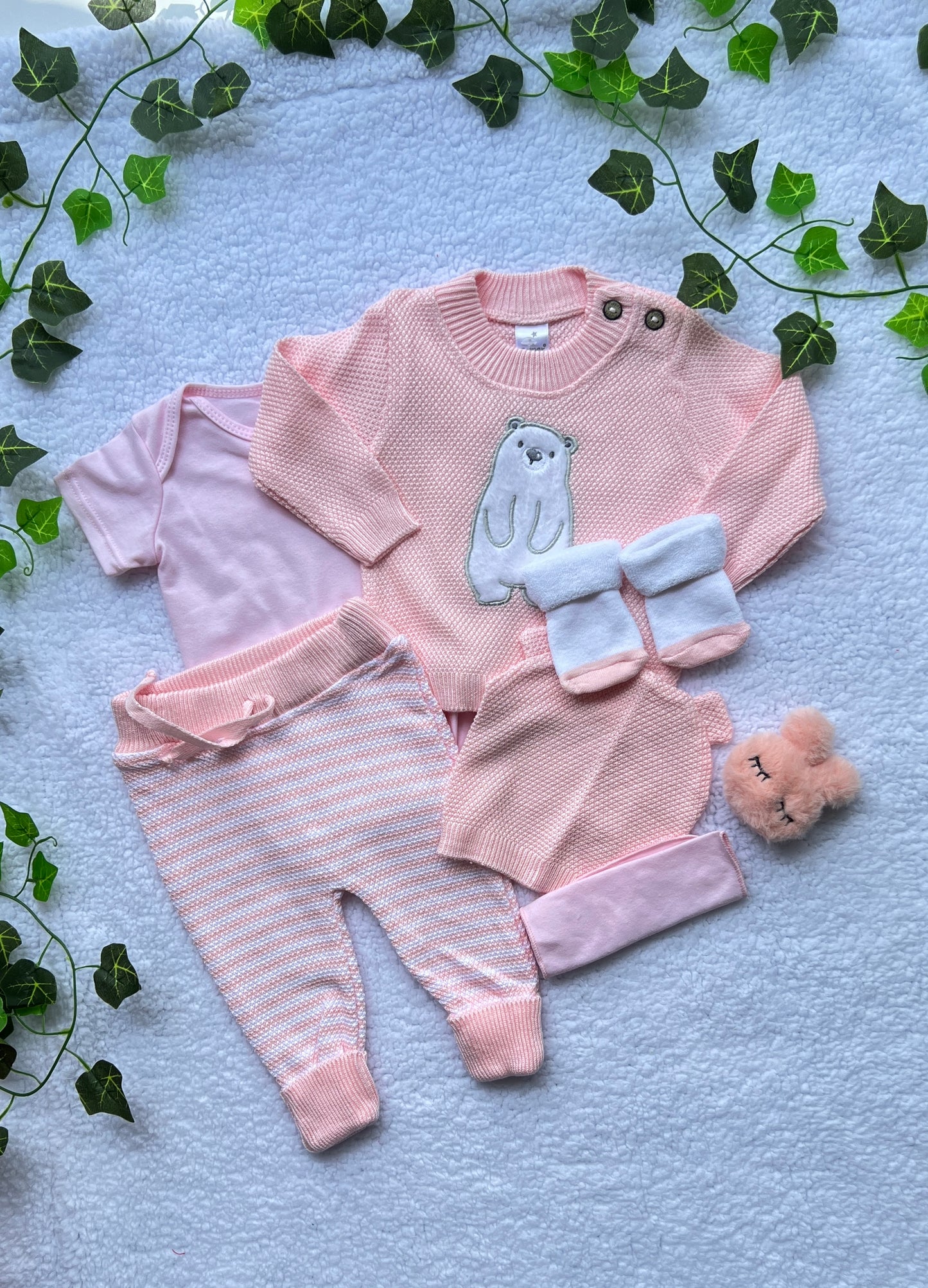 Set de Primer Dia en Hilo Antialérgico Para Bebes RN