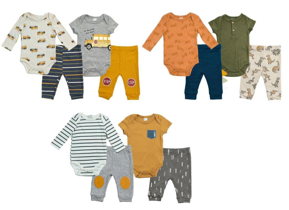 Set x 4 Prendas Multiusos, Frescos y Cómodos Para Bebé