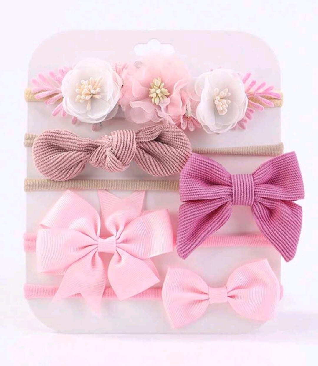 Set X5 Diademas Delgadas Para Bebé Niña