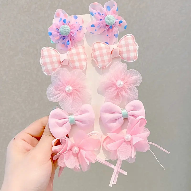Set x5 Pinzas Rosadas Para Bebé Niña- Variedad De Estilos