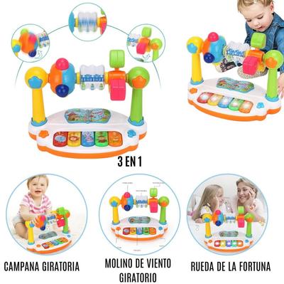 Piano 3 en 1 Didáctico, Musical Para Bebé