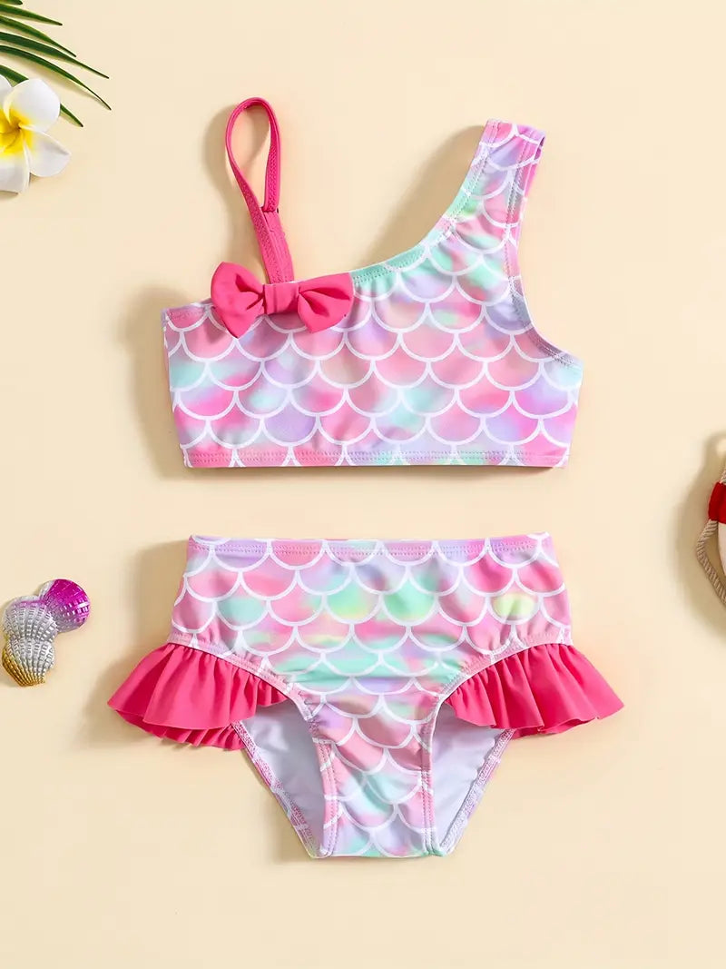 Vestido de Baño de 2 Piezas, Rosado