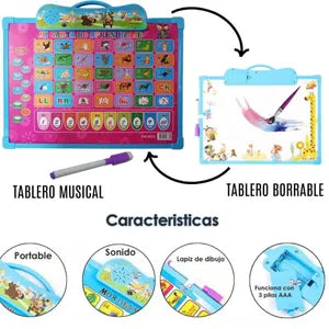 Tablero Musical y Borrable Para Bebé