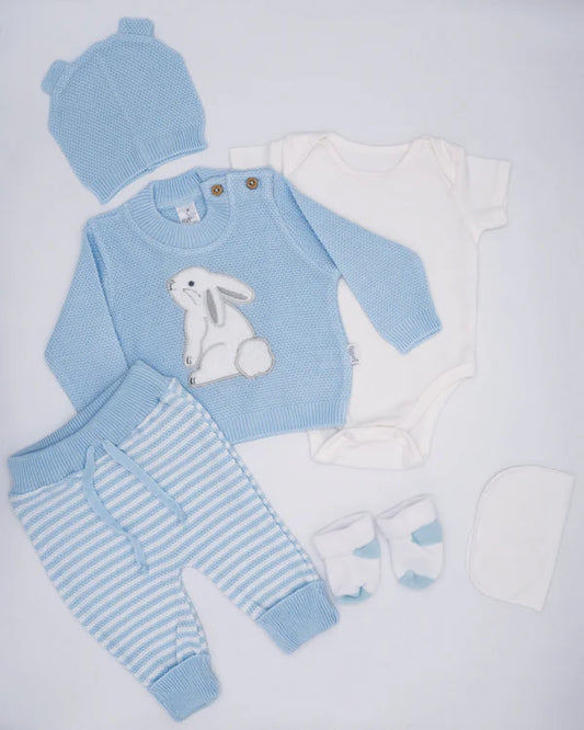 Set de Primer Dia en Hilo Antialérgico Para Bebes RN