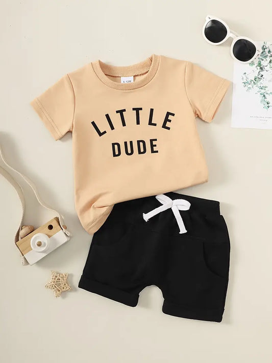 Conjunto Beige  Y Negro