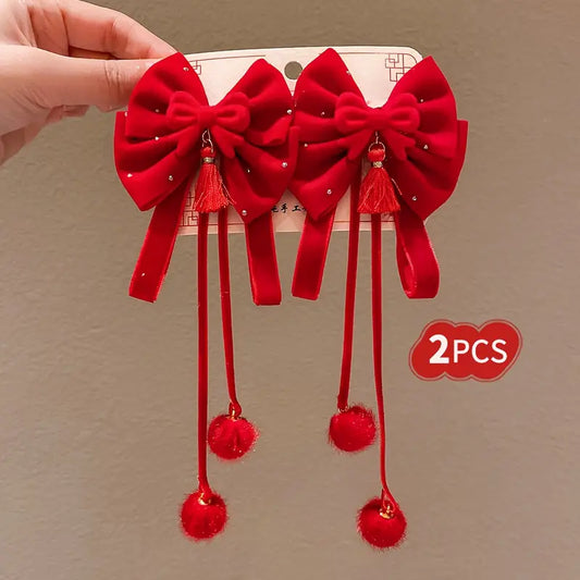 Pinzas Rojas Para Bebé Niña