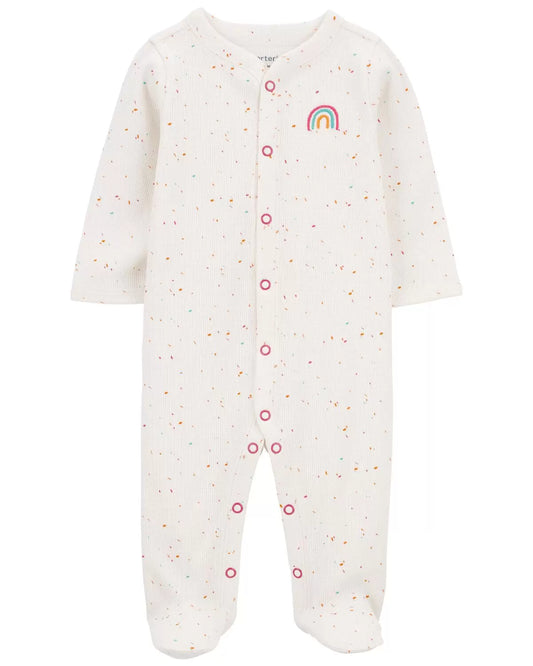 Pijama de Pinticas  Blanca con Rosado