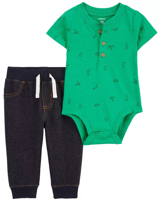 Conjunto 2 Piezas Body Verde Carter´s