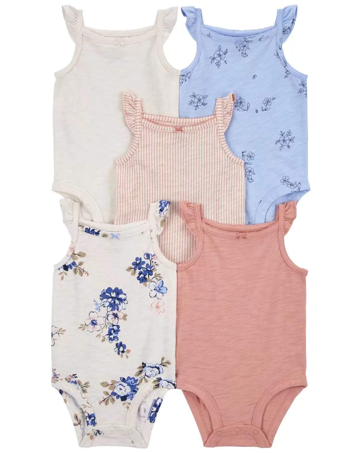 Set x 5 Body Azul y Rojos Carter´s