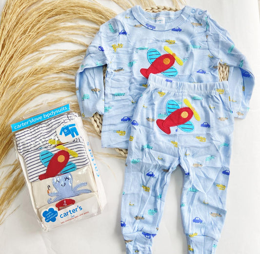 Conjunto Multiusos de 2 Piezas Para Bebé Niño y Niña-Variedad de Diseños