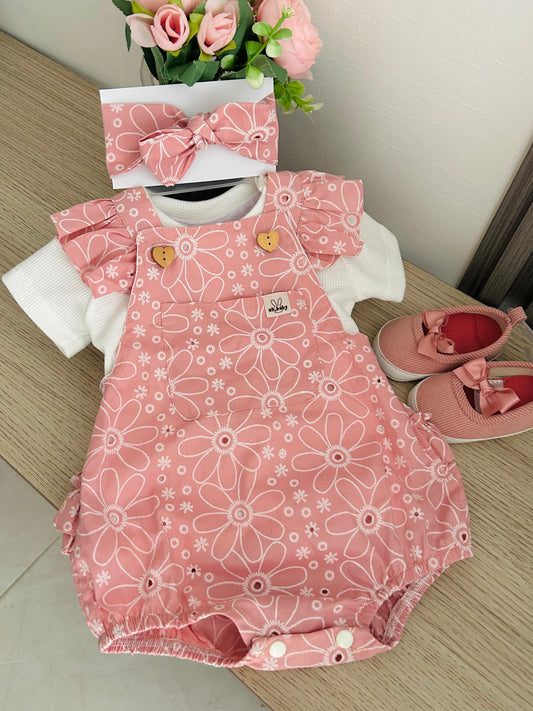 Asoleador con Camisa Blanca y Diadema Salmon