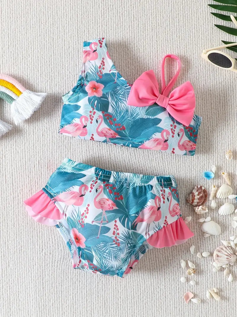 Vestido de Baño de 2 Piezas, Rosado