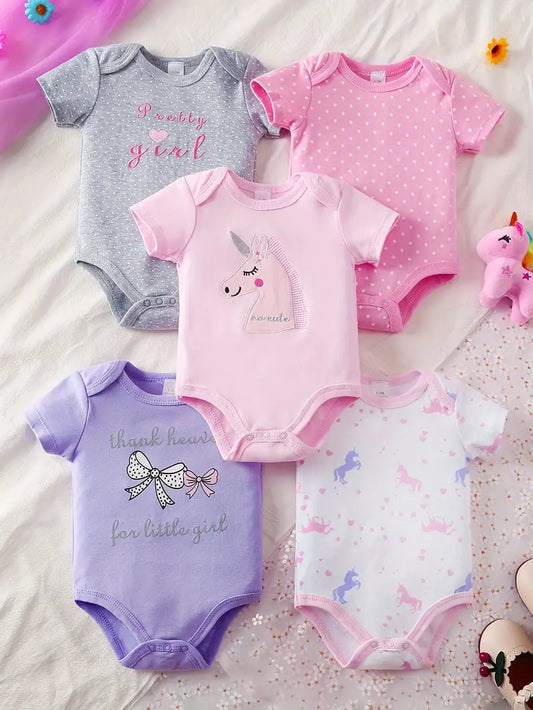 Set x 5 Bodys Rosado, Gris, Morado