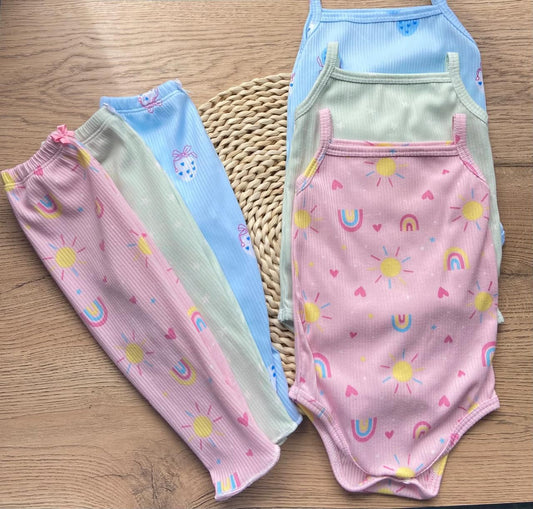 Set  Multiusos Con Leggins Y Body De Tiras - Estilos Variados