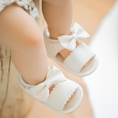 Sandalias Blancas Para Bebé Niña