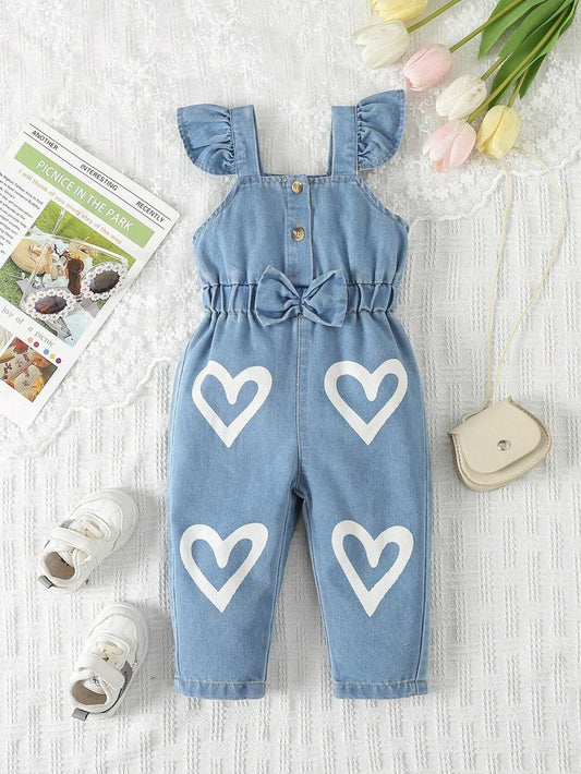 Overol en Jeans de Corazones