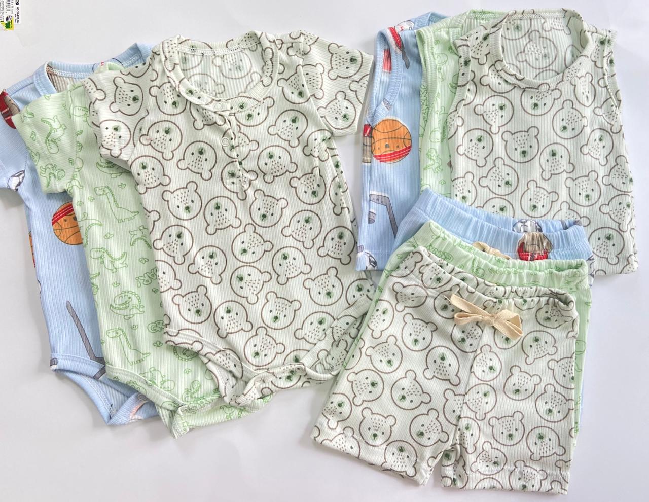Setx3 Mamelucps, Camisillas Y Short De Niño