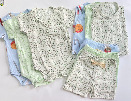 Set x 3  Multiusos, Body, Camisillas Y Short De Niño