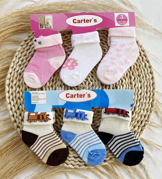 Set De Medias X 3 Para Niña y Niño -Variedad de Diseños