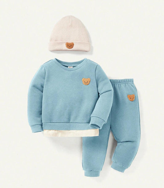 Conjunto Deportivo de Oso con Gorrito Menta