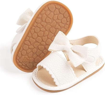 Sandalias Blancas Para Bebé Niña