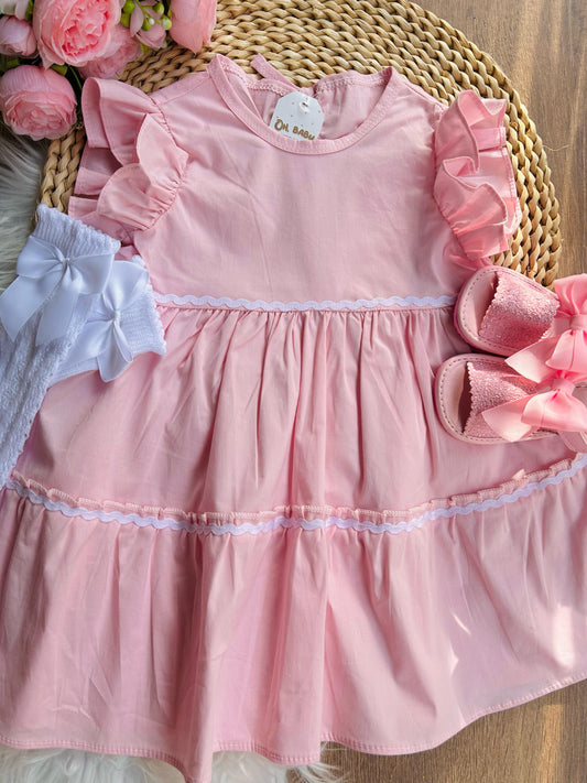 Vestido Rosado con Diadema