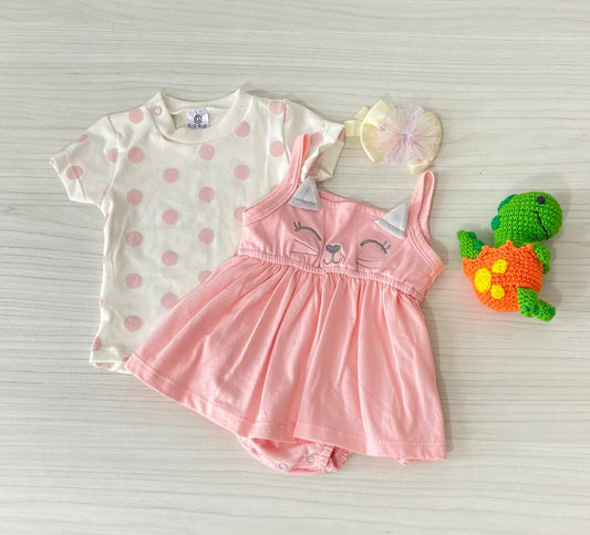 Vestido Salmon de Gatica Con Camisa