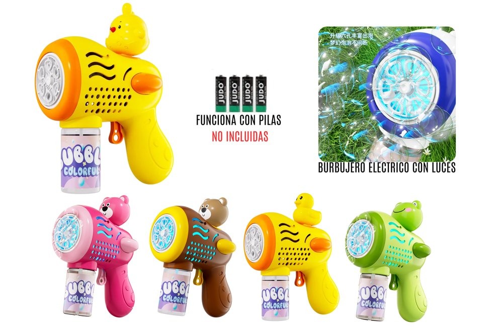 Pistola Eléctrica de Burbujas De Animalitos  Para Bebé