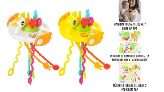 Juego Montessori y Texturas  Para Bebé en Beige