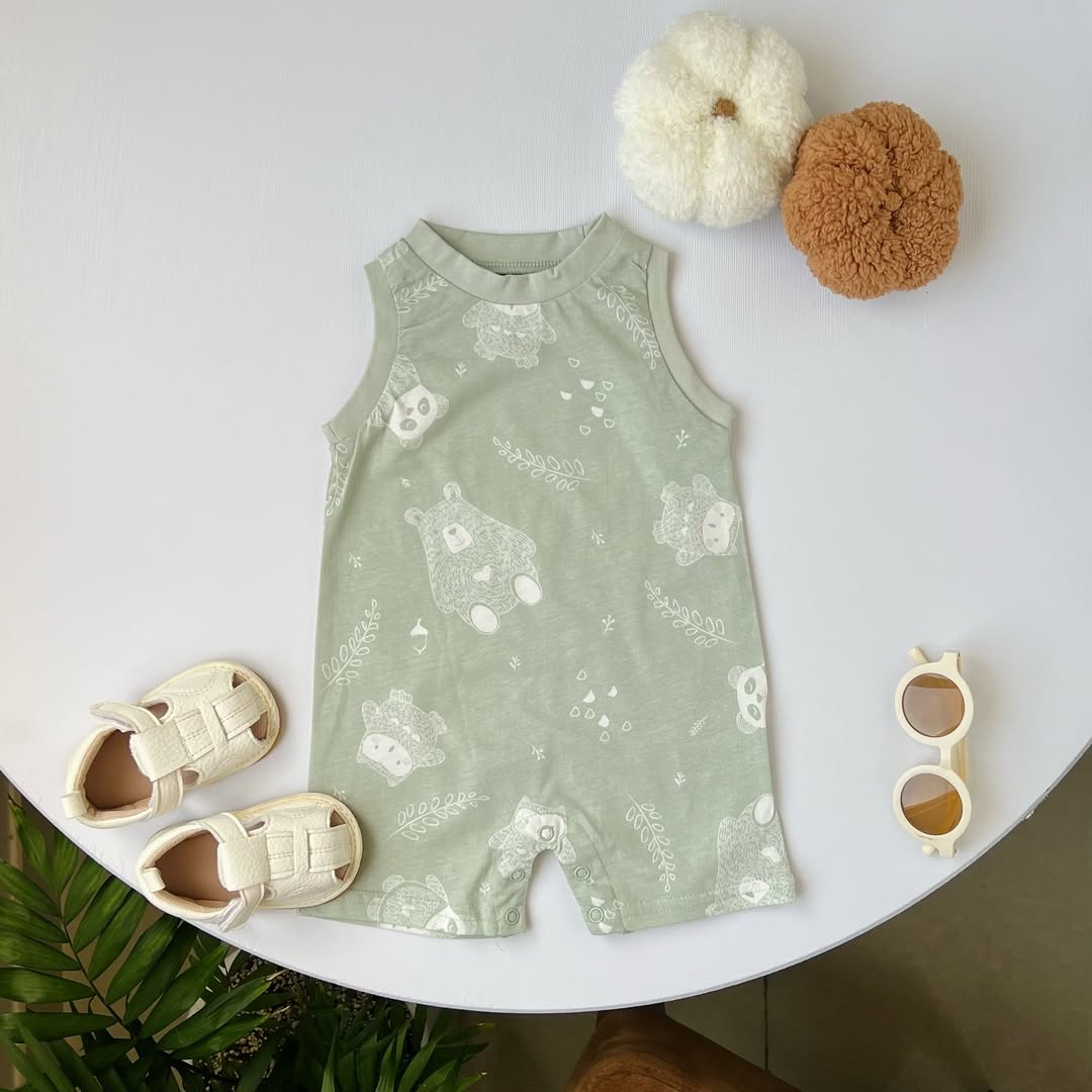 Romper`s Set x3 Para Niño Diseños Variados De Pandas