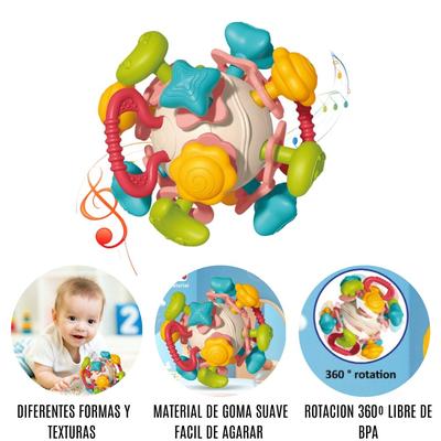 Pelota Mordedora Didáctica Con Texturas Para Bebé