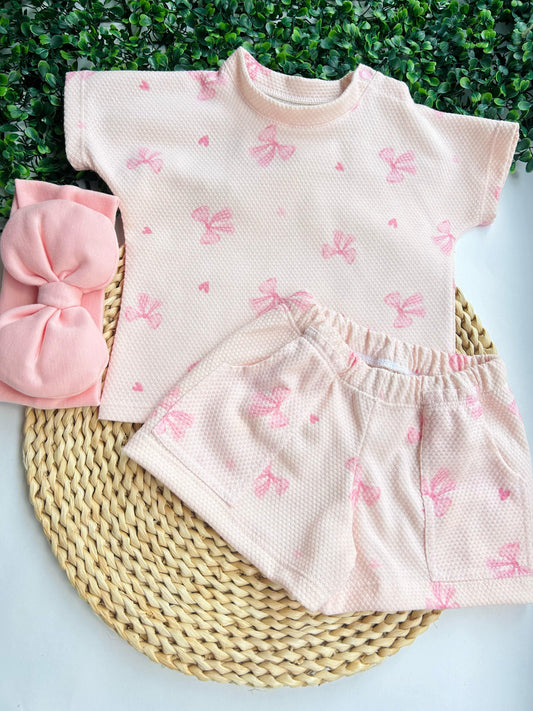 Deportivo Rosado  de Corbatines Para Bebé Niña