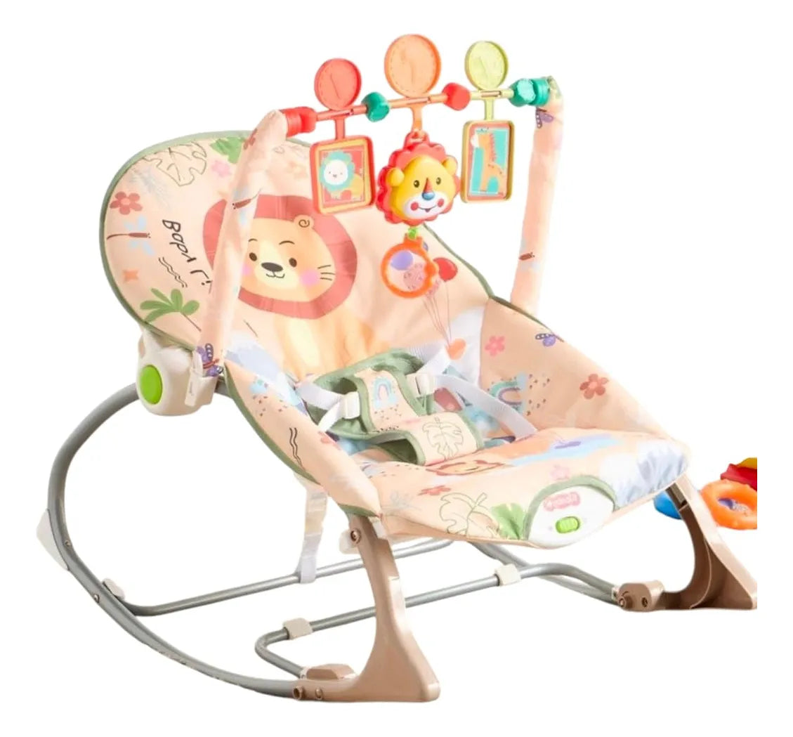 Silla Mecedora Vibradora De Bebé Color Beige