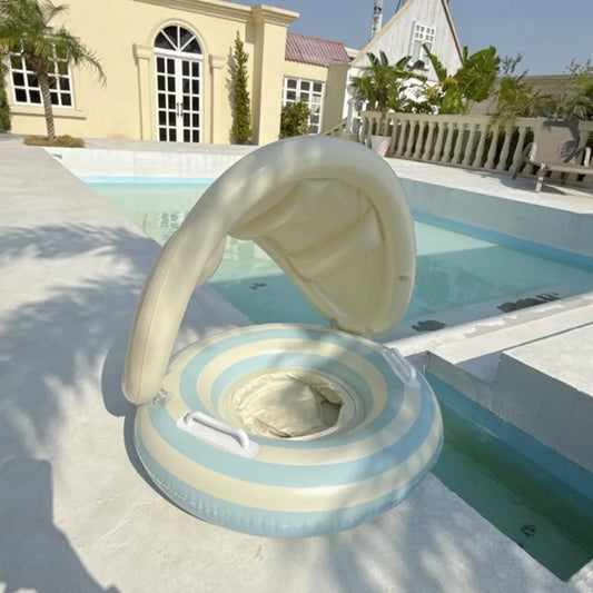 Flotador Celeste con Techo  Para Bebé