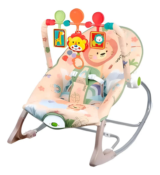 Silla Mecedora Vibradora De Bebé Color Beige