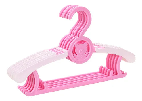 Set x 5 Ganchos Extendible Para Ropa de Bebé, Amarillo, Azul, Rosado