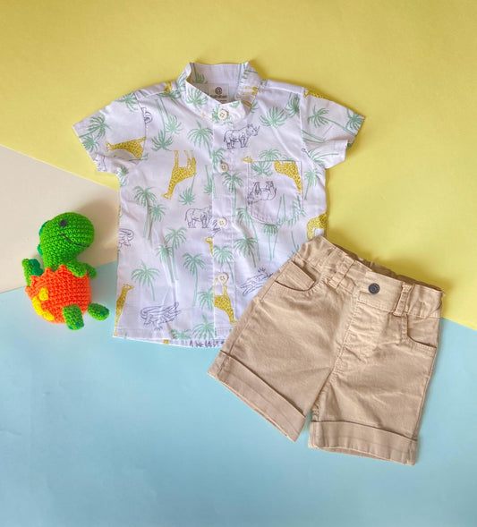 Conjunto Zafari Beig con Verde