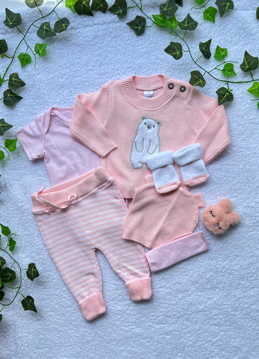 Set de Primer Dia en Hilo Antialérgico Para Bebes RN
