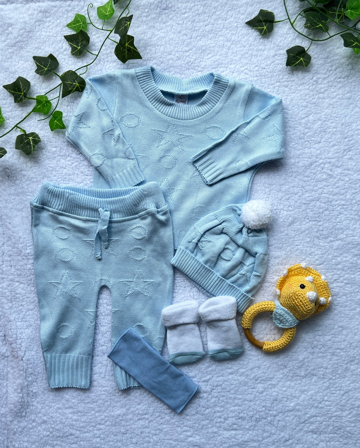 Set de Primer Dia en Hilo Antialérgico Para Bebes RN