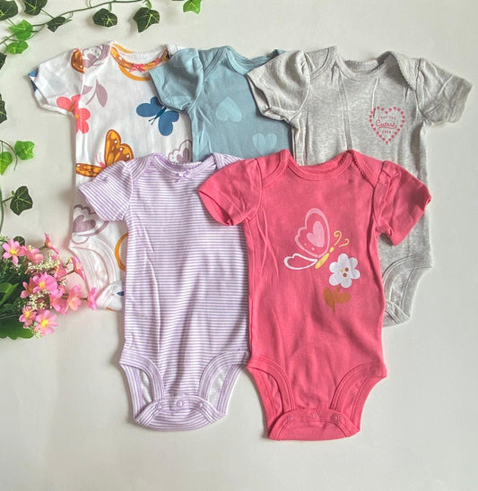 Set x 5 Body Rosado, Gris,  Carter´s