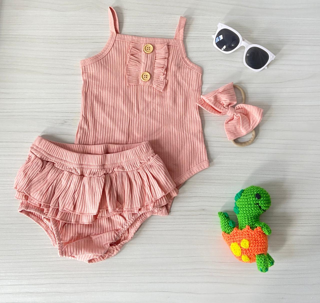 Conjunto Body con Short Salmon