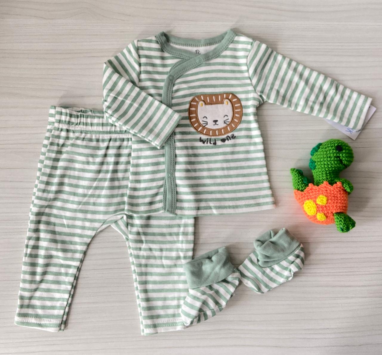 Conjunto multiusos Verde Rayas Con Botica
