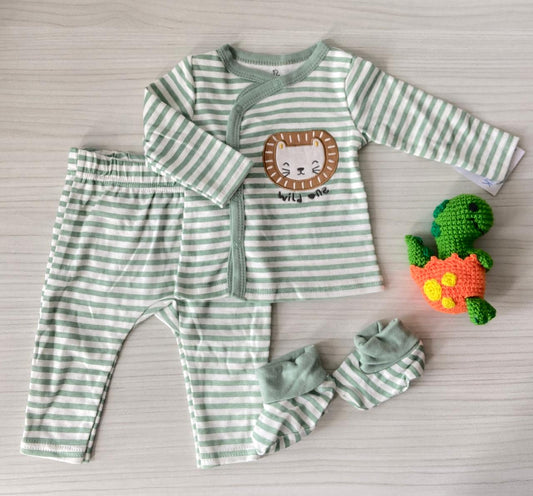 Conjunto multiusos Verde Rayas Con Botica